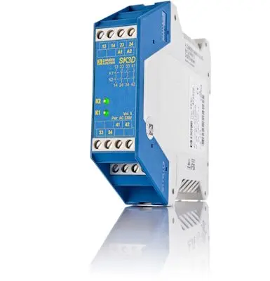 Produktfoto 1 von ZANDER AACHEN SK3D Sicherheitsrelais 24V, 3 Sicherheitskontakte, 1 Hilfsschalter EN 746-2, EN IEC 62061, IEC 61511-1, EN