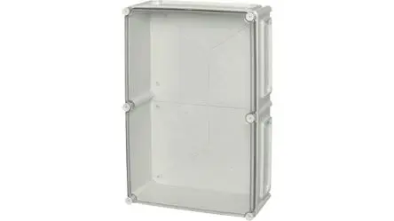Produktfoto 1 von Fibox EK; Gehäuse; Polycarbonat; Grau Geflanscht; IK08 IP67, IP66 Breite 380 mm Höhe 180 mm Länge 560 mm
