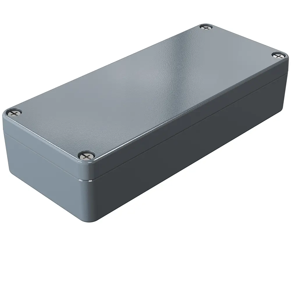 Produktfoto 1 von Rose Aluminium Standard; Gehäuse; Aluminiumdruckguss; Grau; IK09 IP66 Breite 64 mm Höhe 34 mm Länge 150 mm