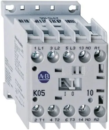 Produktfoto 1 von Allen Bradley 100K Schütz 230V ac-Spule, 3-polig, 690V ac / 5 A 230V ac 2.2 kW 3 Schließer Motorsteuerung, Umkehrend