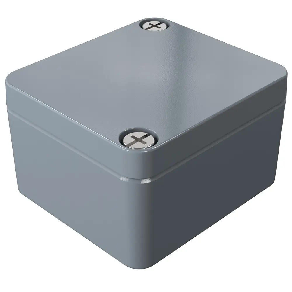 Rose Aluminium Standard; Gehäuse; Aluminiumdruckguss; Grau; IK09 IP66 Breite 45 mm Höhe 50 mm Länge 50 mm