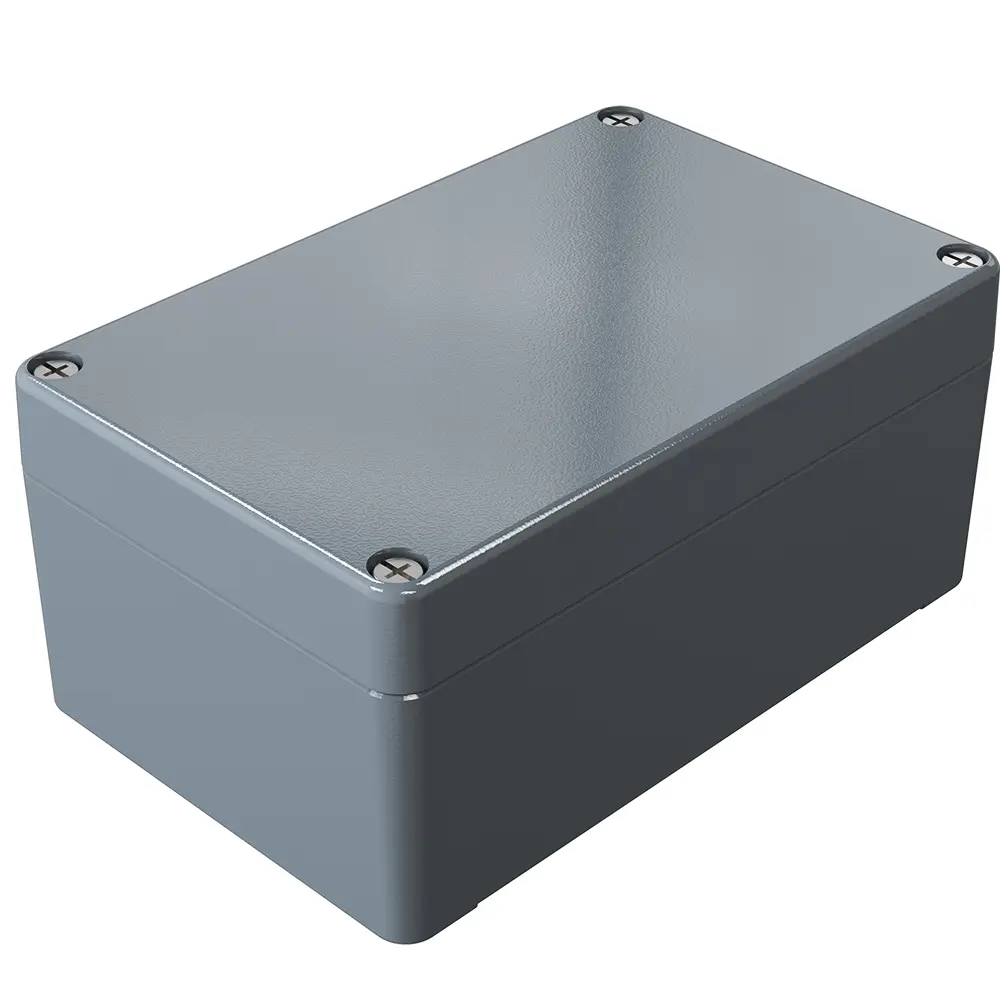 Produktfoto 1 von Rose Aluminium Standard; Gehäuse; Aluminiumdruckguss; Grau; IK09 IP66 Breite 80 mm Höhe 125 mm Länge 125 mm