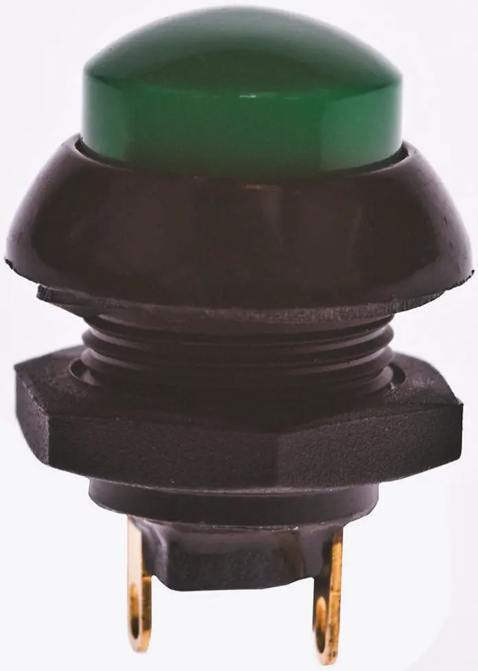 Produktfoto 1 von Otto P9 Druckschalter Grün Tastend Panel, 1-poliger Umschalter / 5 A 28 V dc 115 V ac, IP68