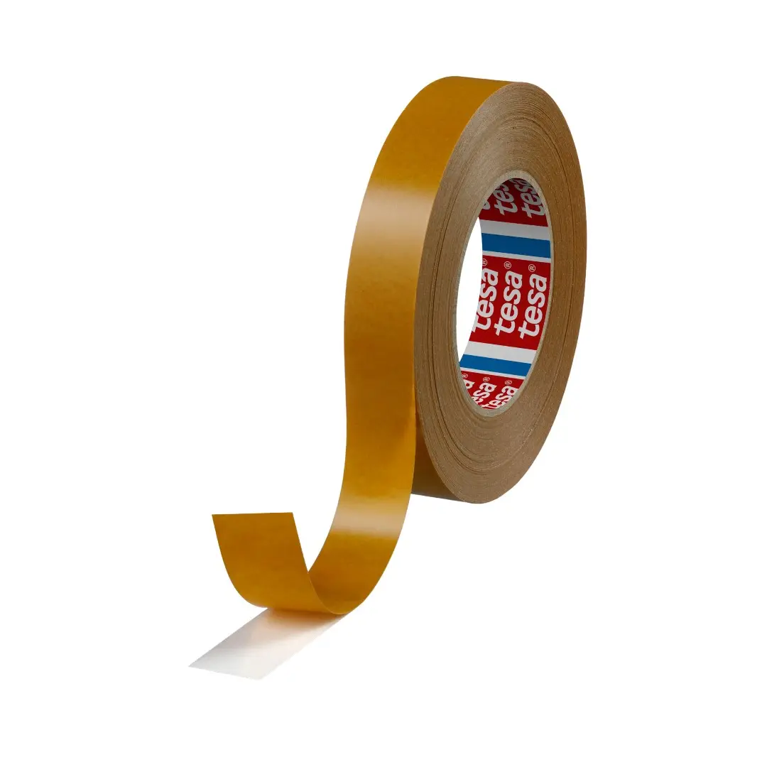 Produktfoto 1 von Tesa 51571-00001-00 Doppelseitiges Gewebeband, transparent, 0°C bis +80°C, Stärke 0.160mm, 25mm x 50m