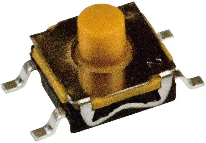 Produktfoto 1 von C & K Taster SPST, Gull Wing 50 mA Tastend 2.3mm Taster, 6.2 x 6.2 x 3.5mm B. 6.2mm L. 6.2mm