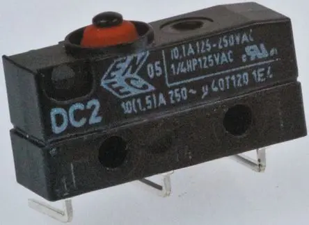 Produktfoto 1 von ZF Mikroschalter Taste-Betätiger Vorverdrahtet, 1-poliger Umschalter, 250 V ac, 10.1A IP6K7 3.33N -40 °C - 120 °C
