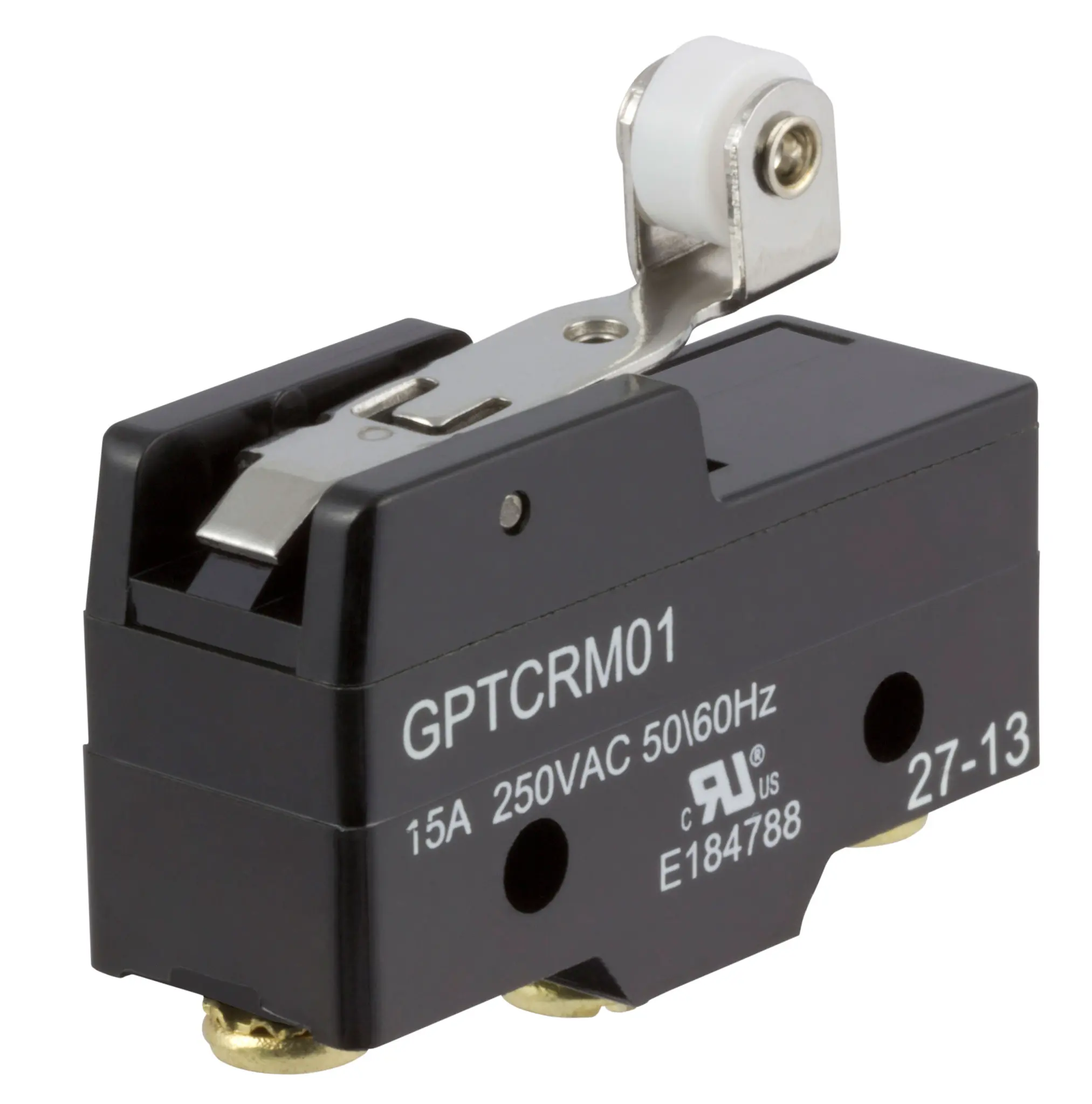 Produktfoto 1 von ZF Mikroschalter Kurzer Rollenhebel-Betätiger Schraub, 15 A @ 250 V ac, 1-poliger Umschalter 1,56 N -20°C - +85°C
