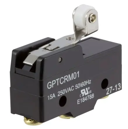 Produktfoto 1 von ZF Mikroschalter Kurzer Rollenhebel-Betätiger Schraube, 1-poliger Umschalter, 250 V ac, 15A 1.56N -20 °C - 85 °C
