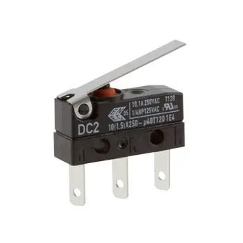 Produktfoto 1 von ZF Mikroschalter Scharnierhebel-Betätiger Stecker, 1-poliger Umschalter, 250 V ac, 10.1A IP6K7 1.18N -40 °C - 120 °C