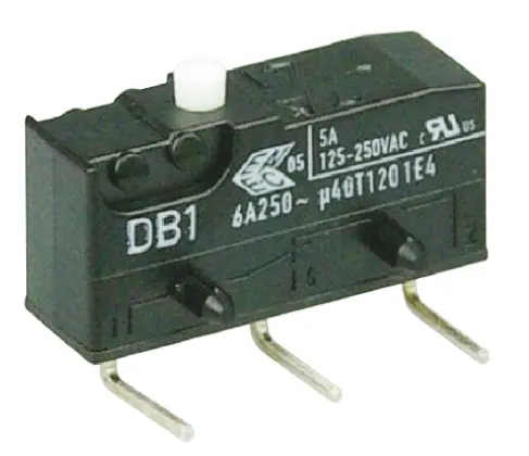 Produktfoto 1 von ZF Mikroschalter Knopf-Betätiger Lötanschluss, 6 A @ 250 V ac, SPDT 1,47 N -40°C - +120°C