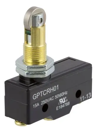 Produktfoto 1 von ZF Mikroschalter Rollenstößel-Betätiger Schraube, 1-poliger Umschalter, 250 V ac, 15A 3.42N -20 °C - 85 °C