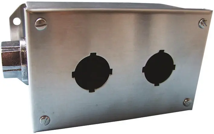 Produktfoto 1 von Schneider Electric Harmony 9001K Drucktastengehäuse, 2 x Ø 30 mm, Edelstahl