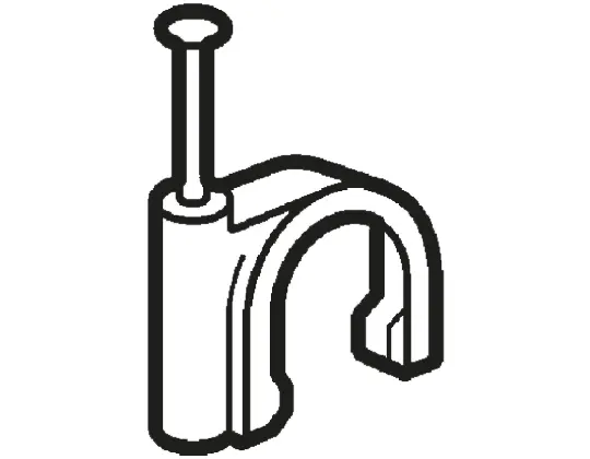 Produktfoto 1 von Legrand Kabelklemme  zum Nageln, Kabel-Ø 7mm Grau