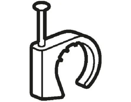 Produktfoto 1 von Legrand Kabelhalter Nagel, Kabel-Ø 9 mm Grau x 25 mm