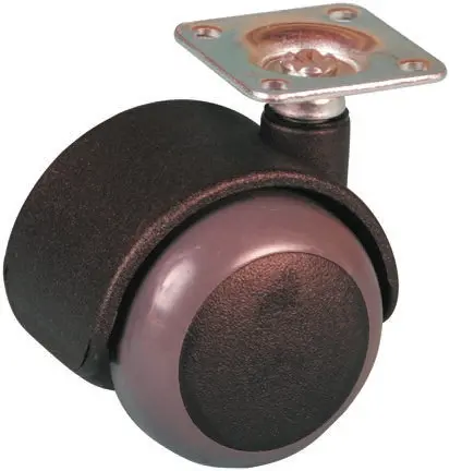 Produktfoto 1 von Guitel Hervieu Drehlager Lenkrolle, Rad ø 50mm, 35kg, Ges H. 50mm, Rad B. 62mm, 38 x 38mm, Platte, Polyurethan-Material