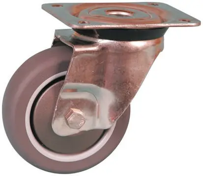 Guitel Hervieu Drehlager Lenkrolle, Rad ø 100mm, 90kg, Ges H. 127mm, Rad B. 32mm, 105 x 80mm, Platte, Thermoplastischer