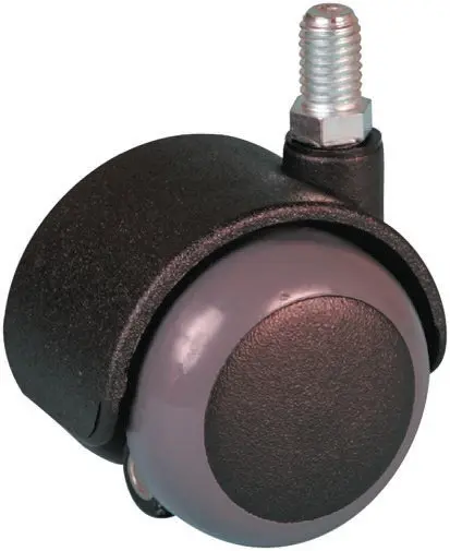 Produktfoto 1 von Guitel Hervieu Drehlager Lenkrolle, Rad ø 50mm, 35kg, Ges H. 61mm, Rad B. 14mm, Gewindebolzen, Polyurethan-Material