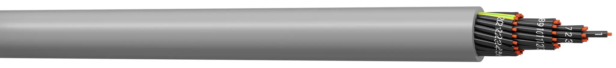 AXINDUS CAELIFLEX Steuerkabel, 2-adrig 1 mm² 17 AWG Grau Ungeschirmt, 100 m, Polyvinylchlorid