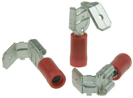 Produktfoto 1 von RS PRO RS PRO Flachsteckhülse, Rot, Isoliert, 6.35 x 0.8 mm, Buchse, 22 AWG min, 16 AWG