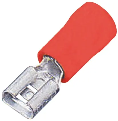 Produktfoto 1 von RS PRO Flachsteckhülse, Rot, Isoliert, 6.3 x 0.8mm, Buchse, 0.5mm² - 1.5mm², 22AWG min
