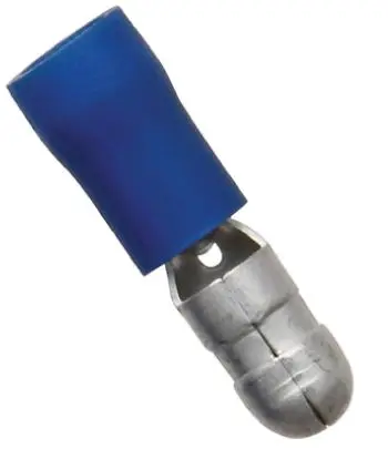 Produktfoto 1 von RS PRO Stecker ø 5mm Isoliert Blau Kabelschuh Rundstecker, max. 2.5mm², Nicht ummantelt