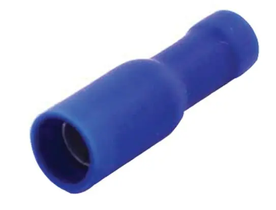 Produktfoto 1 von RS PRO Buchse ø 5mm Isoliert Blau Kabelschuh Rundstecker, max. 2.5mm², Ummantelt