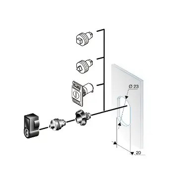 Produktfoto 1 von Schneider Electric Sperrgriff, L-Griff, 8 mm