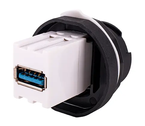 Produktfoto 1 von AXINDUS I4COUPLUSB3IP68 Ethernet-Verbinder USB Typ A 3.0 2 IP68