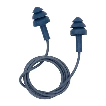 Produktfoto 1 von Detectamet 410 Wiederverwendbar Gehörschutzstöpsel EN352, Polyvinylchlorid Blau Metall-detektierbar, SNR 19 dB 200