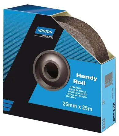 Produktfoto 1 von Norton Schleifpapier, Aluminiumbeschichtet, Grob Grad, Korngröße P40, 25 m 25mm