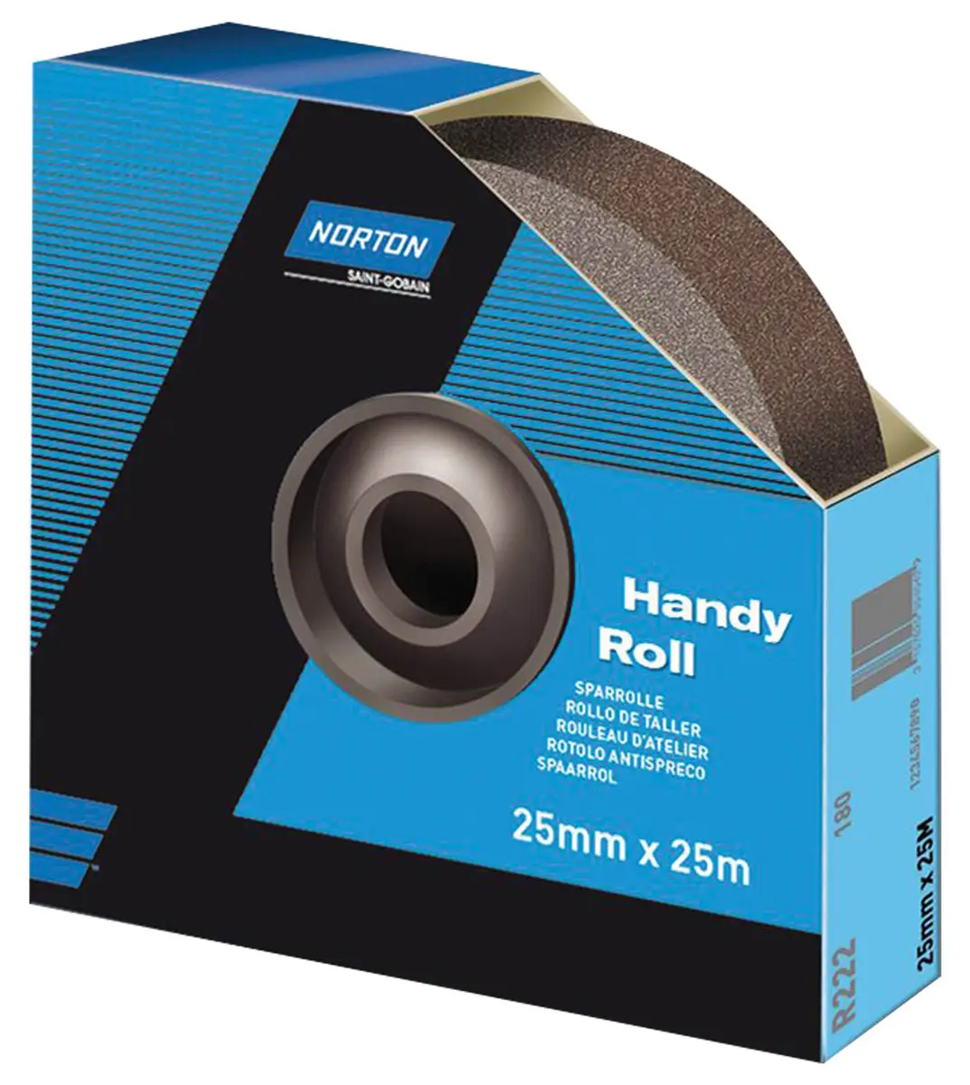 Produktfoto 1 von Norton Schleifpapier, Aluminiumbeschichtet, Fein Grad, Korngröße P100, 25 m 50 mm
