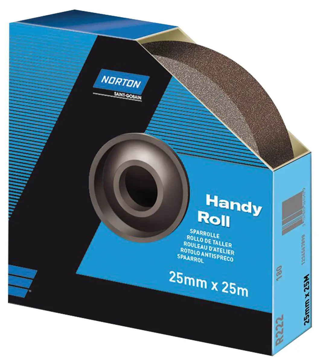 Produktfoto 1 von Norton Schleifpapier, Aluminiumbeschichtet, Grob Grad, Korngröße P50, 25 m 25 mm