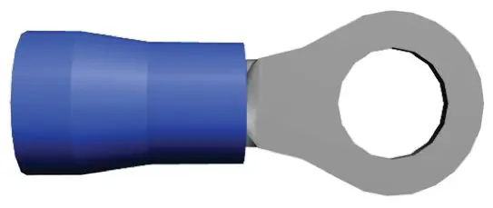 Produktfoto 1 von TE Connectivity PLASTI-GRIP Ringkabelschuh, Isoliert 16 AWG, Polyvinylchlorid, Blau, 14 AWG max.AWG, aussen ø 8.71 mm,