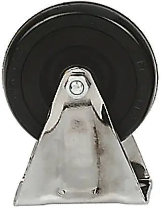 Produktfoto 1 von Revvo Feststehend Rolle, Rad ø 125 mm, 120 kg, Ges H. 155 mm, Rad B. 35 mm, Gummi