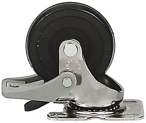 Produktfoto 1 von Revvo Gebremst, schwenkbar Rolle, Rad ø 125 mm, 120 kg, Ges H. 155 mm, Rad B. 35 mm, Gummi