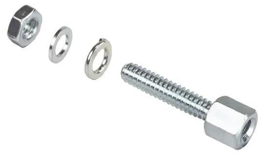 Produktfoto 1 von RS PRO Schraubverriegelung für Sub-D Steckverbinder, Stecker/Buchse, Silber