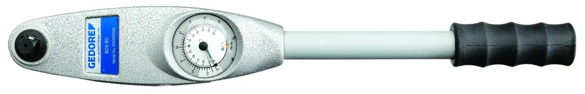 Produktfoto 1 von RS PRO 1/2 Zoll Drehmomentschlüssel Skala 16 → 80Nm, Länge 435 mm, ±3 %