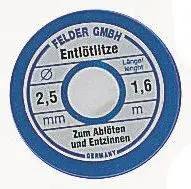 Produktfoto 1 von Felder Löttechnik 27.162 Entlötlitze No Clean Bleifrei, 2.5 mm x 1.6 m