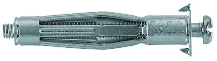 Produktfoto 1 von Fischer Fixings Hohlwandbefestigungen Typ Schlitz Typ Hohlraumbefestigung, Ø 10 mm L. 37 mm Metall für 15 mm für 6 mm