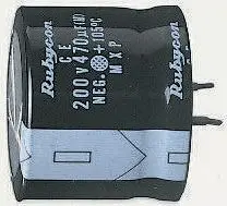 Produktfoto 1 von Rubycon MXG Snap-In Aluminium-Elektrolyt Kondensator 470μF ±20% / 400V dc, Ø 35mm x 35mm, bis 105°C