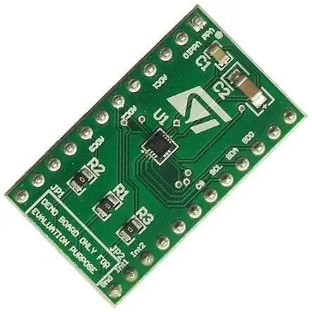 Produktfoto 1 von STMicroelectronics DIL 24-Buchse, Adapterplatine Entwicklungstool Sensor, Beschleunigungssensor für STEVAL-MKI135V1