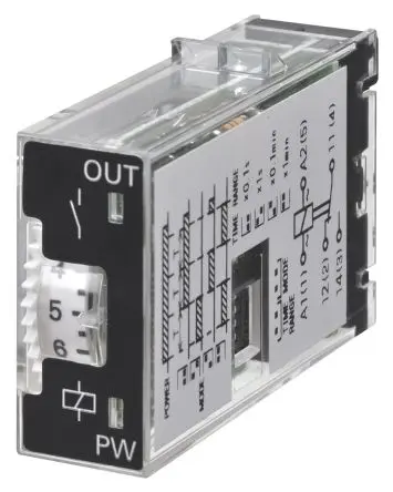 Produktfoto 1 von Omron H3RN Zeitrelais, Panel 12 to 24 V dc 24V ac, 0.1 s to 10 min, 2 Kont. Multifunktion, 1-poliger Umschalter