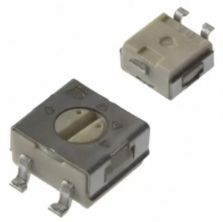 Produktfoto 1 von Bourns 3314 1-Gang Oberfläche Trimm-Potentiometer, Einstellung von oben, 10 Ω, 20 %, 0.25 W, SMD Gull-Wing, L. 5 mm