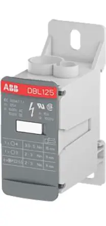 Produktfoto 1 von Entrelec Verteilerblock 8-polig / 1.5kV dc 125A, Polyamid Grau, IP20
