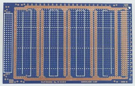 Produktfoto 1 von Vero Technologies Steckplatine, PCB-Stärke 1.6 mm, L. 160 mm, B. 100mm, Versuchsaufbauplatine