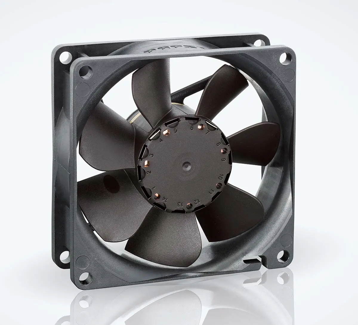 Produktfoto 1 von ebm-papst 8400 N DC-Axiallüfter, Kugellager, 24 V dc / 2W, 80 x 80 x 25mm, 3100U/min, 69m³/h