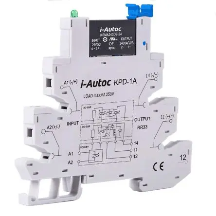 Produktfoto 1 von i-Autoc KSMA Halbleiter-Interfacerelais DIN-Hutschiene Leiterplatten-Anschlussklemme