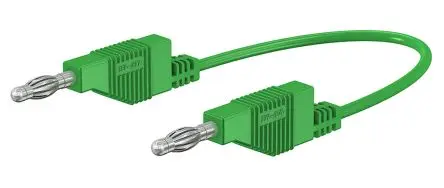 Produktfoto 1 von Staubli Steckverbinder-Messleitung 15A Stecker / Stecker, Grün Silikon-isoliert 500 mm, 30 V ac, 60V dc