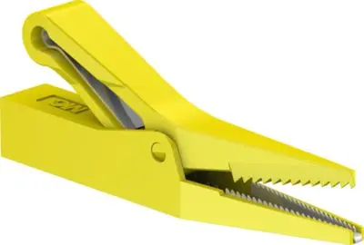 Produktfoto 1 von Staubli Messing 12 mm Krokodilklemme, Gelb Thermoplastisches Elastomer Isoliert