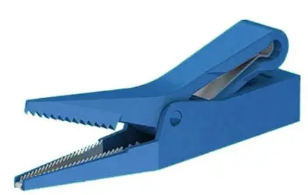Produktfoto 1 von Staubli Messing 12 mm Krokodilklemme, Blau, 10A Thermoplastisches Elastomer Isoliert